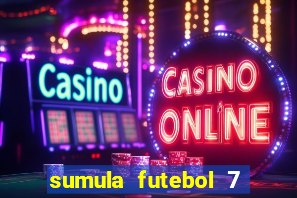 sumula futebol 7 society excel